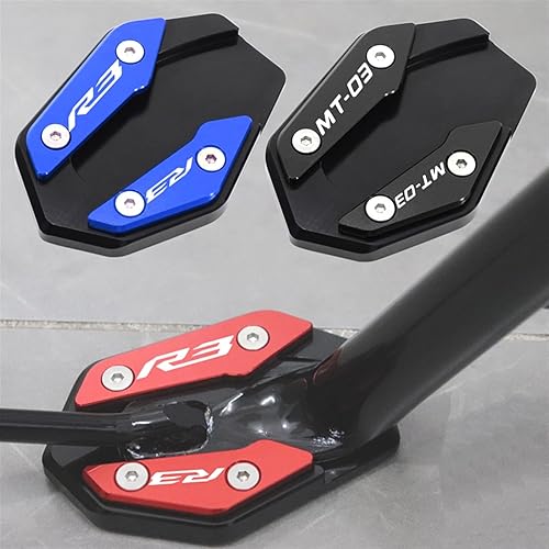 Miniatura 4 de Para YZF R3 R25 MT03 MT25 R 3 25 MT 03 25 2019-2022 motocicleta CNC ampliar placa de soporte soporte soporte lateral trípode extendido (color MT03