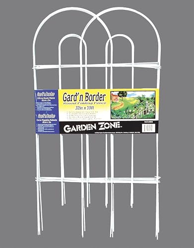 Origin Point 0 Gard N Bordure Ronde Pliante Clôture 32-inch x 10-Feet Blanc