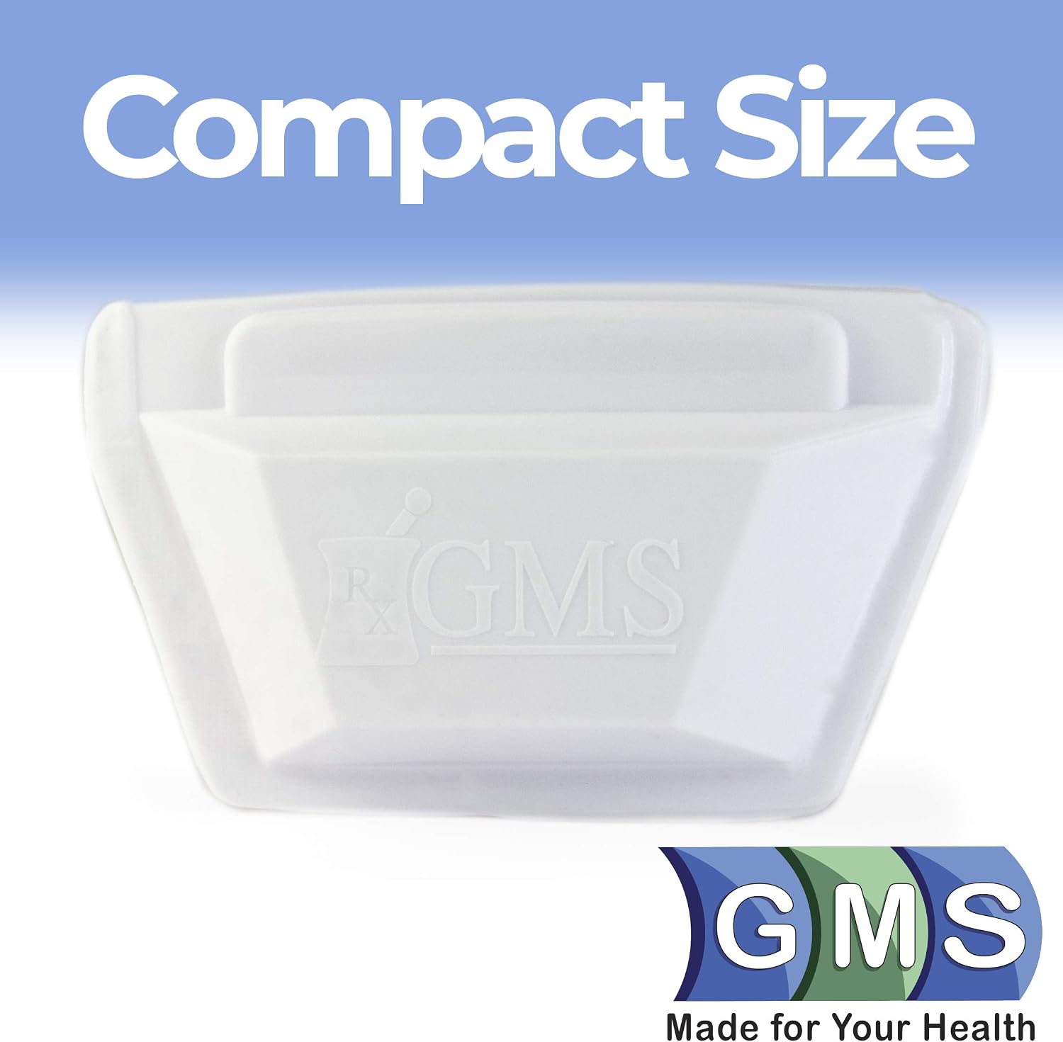 GMS Easy Squeeze Pocket Pill Pouch for Organizing Medication, Pills, Vitamins, and Tablets for Travel (White)