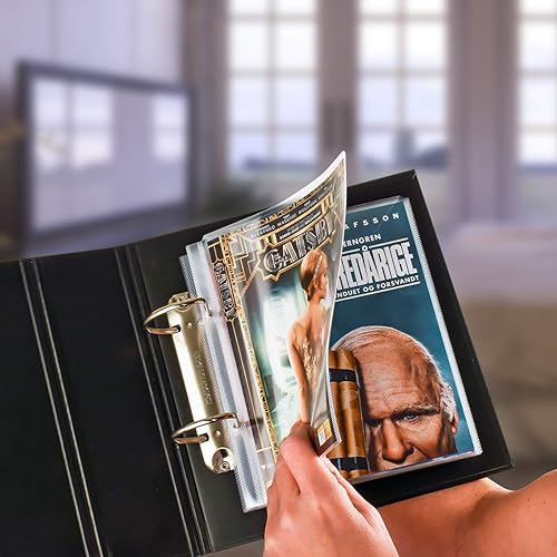 Miniatura 5 de Paquete de almacenamiento de oficina 3L con 100 bolsillos + 4 carpetas de DVD, transparente/negro