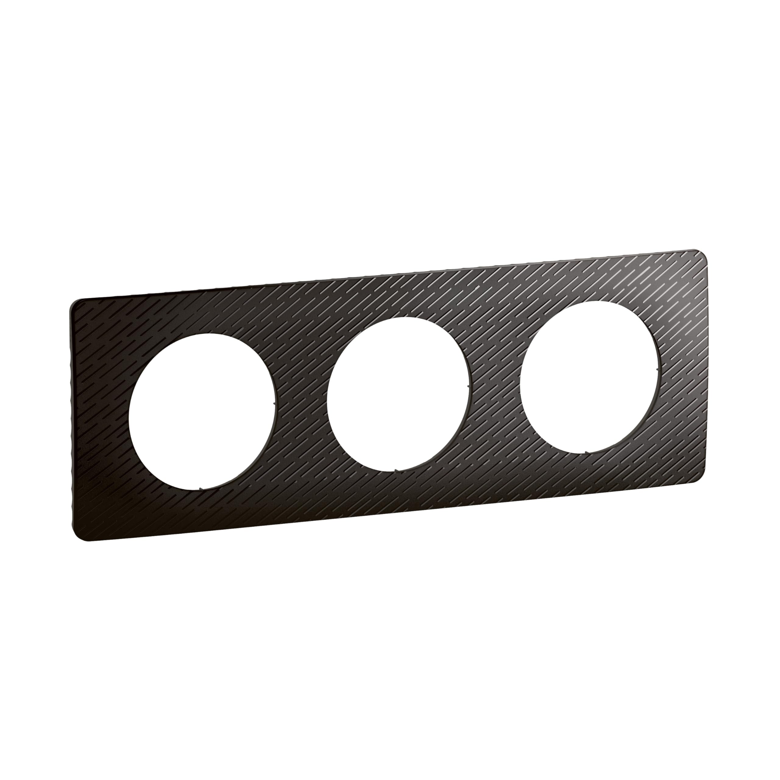 Plaque Céliane 3 postes Legrand noir météore, idéale pour grouper vos prises