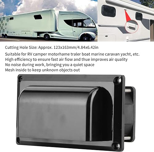 Miniatura 4 de Ventilador de escape de ventilación, ventilador de ventilación lateral de 2 V 25 W, ventilador de ventilación de escape de RV con tornillos de