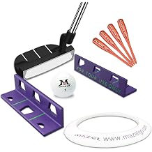 MAZEL Golf Alignment Putting Training Aids - Golf Putting Path Tool for Consistency & Accuracy - Include Putting Gates,Ring & Golf Tees