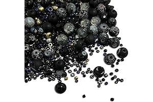 600PCS Crystal Glass Beads for Making Bracelets Jewelry,8mm Obsidian Faceted Rondelle Beads...