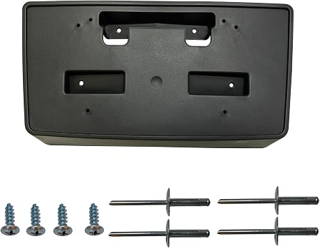 Front Bumper License Plate Frame Tag Bracket Holder Textured Compatible with Chevy Silverado 1500 2014 2015 Replacement 22763523