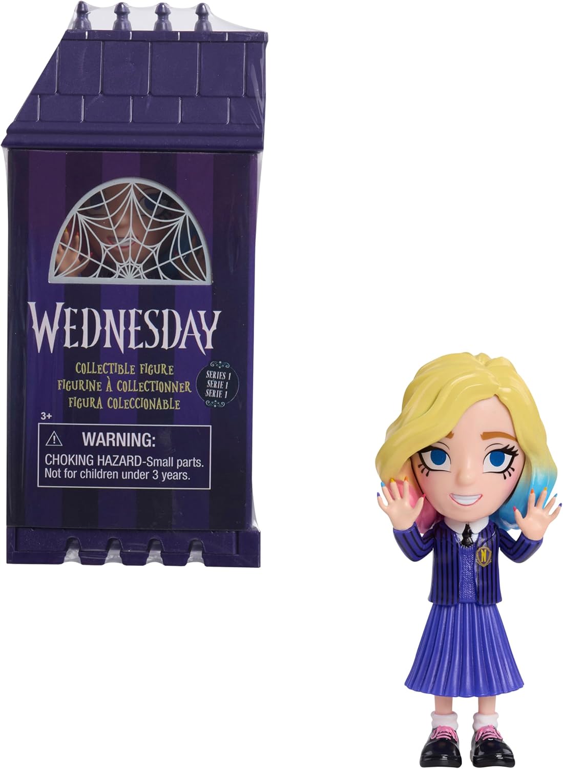 Just Play Wednesday Small 4-inch Collectible Stylized Figure, Series 1, Enid, Blind Box Surprise Figurine, Kids Toys for Ages 3 Up