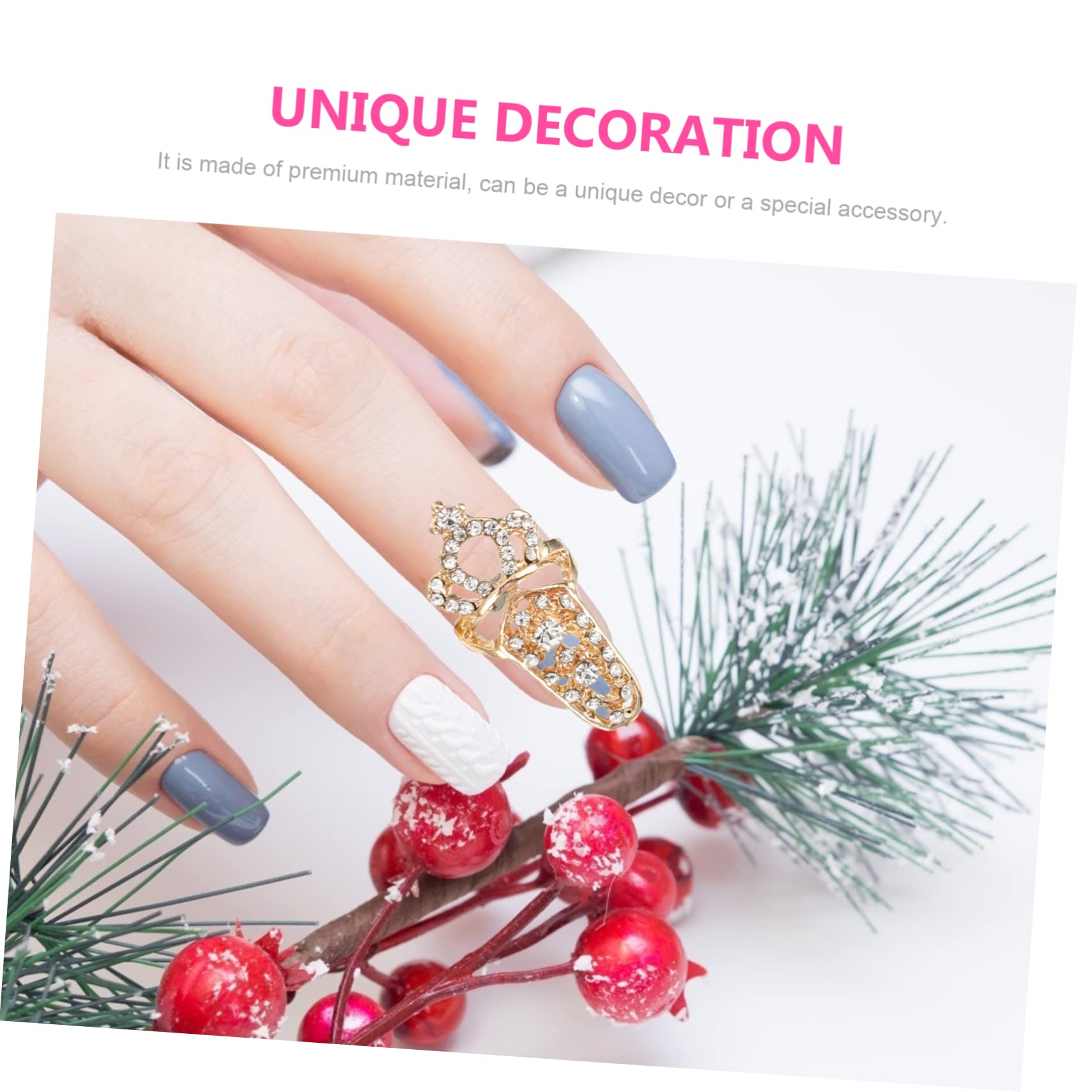 FOMIYES 2 Set Di Ciondoli Per Unghie Per Donne Decorazioni Per Manicure Robusti Gioielli Per Unghie Facile Applicazione 12 Pezzi * 2