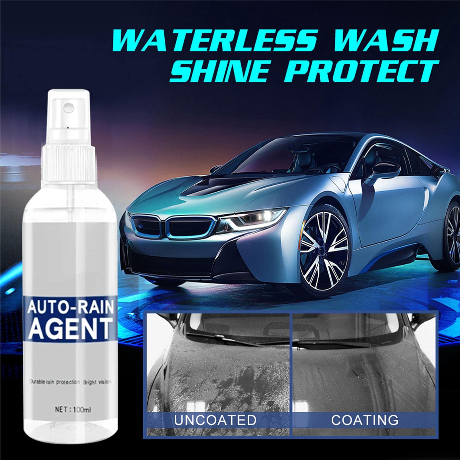 カーピカネット 車 鱗状痕 フロントガラス ガラスウロコ 強力撥水 鎧セット ウロコ狩り