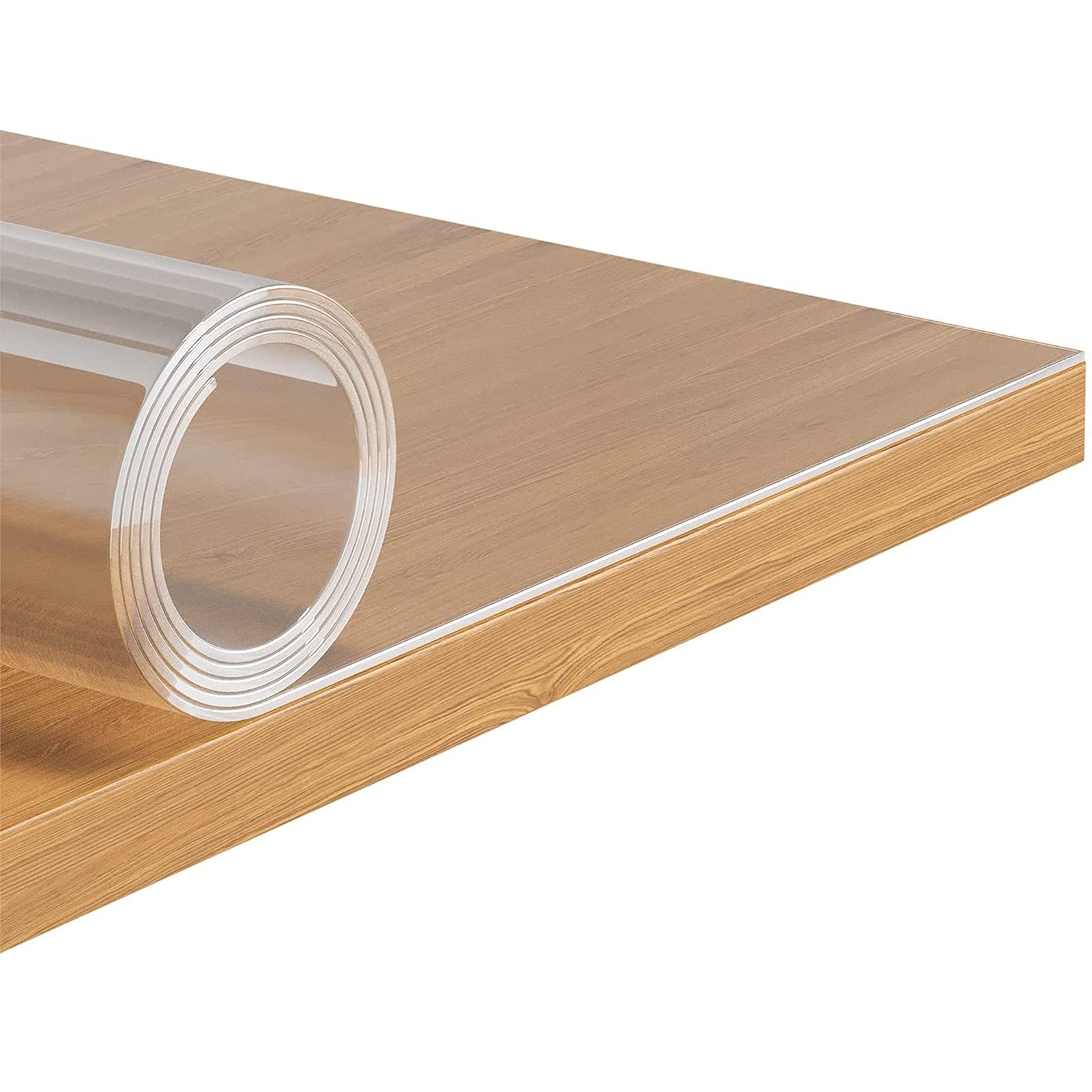 MRVAKDYDI Clear Table Protector, Clear PVC Table Cover, Waterproof, Scratch-Resistant, Transparent, Multiple Sizes, Easy Clean(70x70cm/27.55x27.55in)