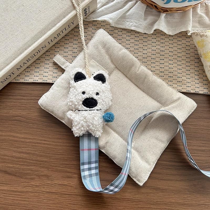 Cute Hair Clip Organizer with Hanging Strap, Plush Animal Hair Bow Holder for Hair Accessories Storage, Decorative Wall Hanging Organizer for Bedroom (Dog)
