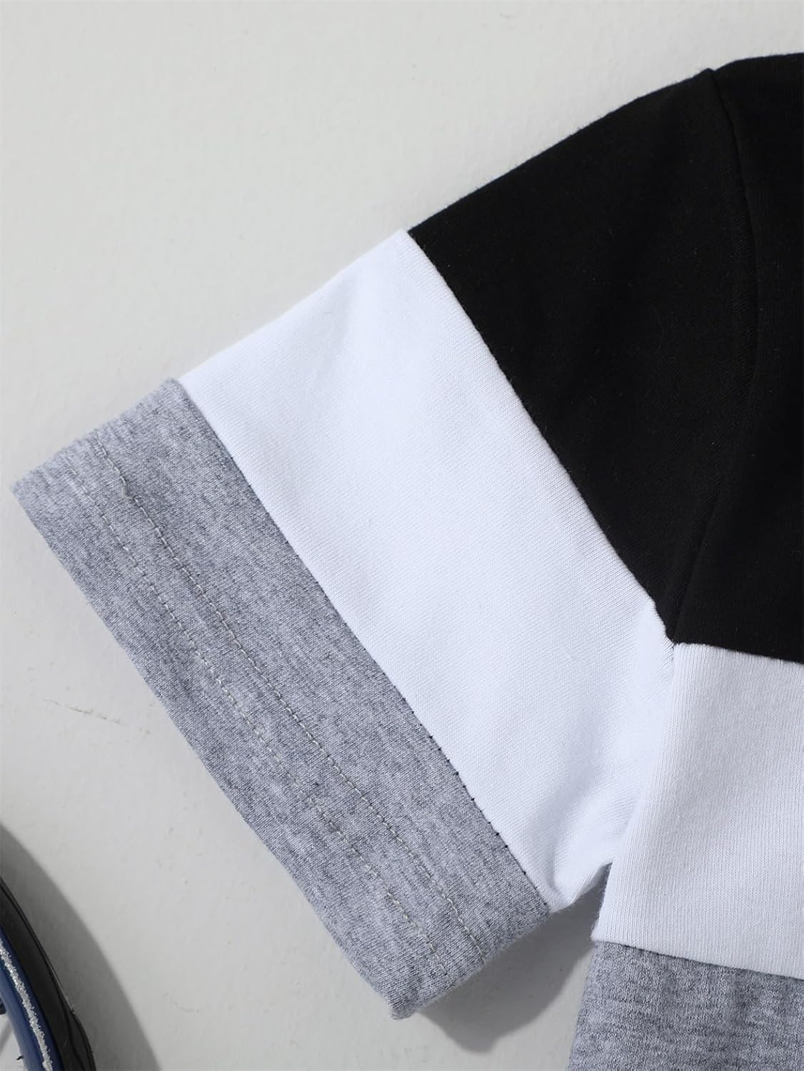 6-12 Years Kid Boys Clothes Outfits Casual Crew Neck Colorblock Short Sleeve Top Fall Pants Set - Image 6