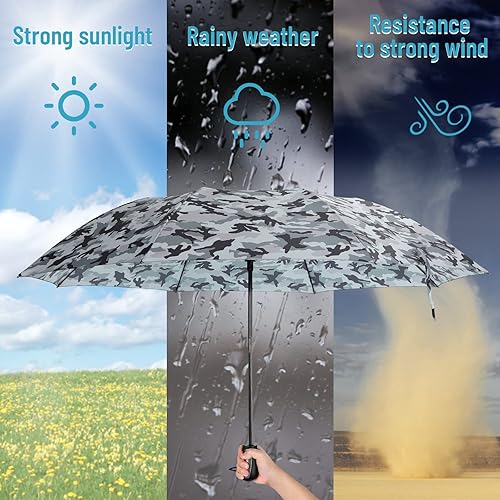 Miniatura 4 de Travel Umbrella Windproof and waterproof Automatic Golf Umbrellas-Compact Travel Umbrella for Rain Lightweight Portable Automatic Strong Waterproof