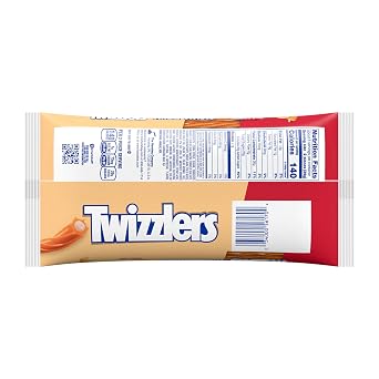 TWIZZLERS Filled Twists Orange Cream Pop Flavored, Chewy Candy Bags, 11 oz (12 Count)