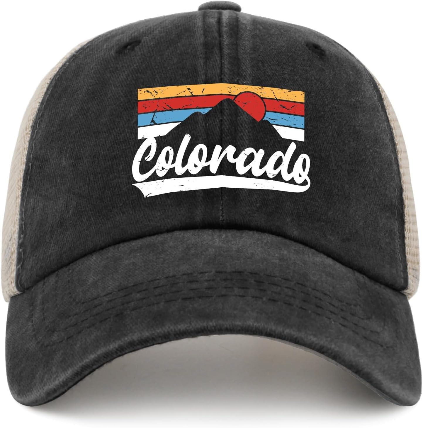 Colorado Mountains Trucker Hat Women Funny Mesh Cap for Summer