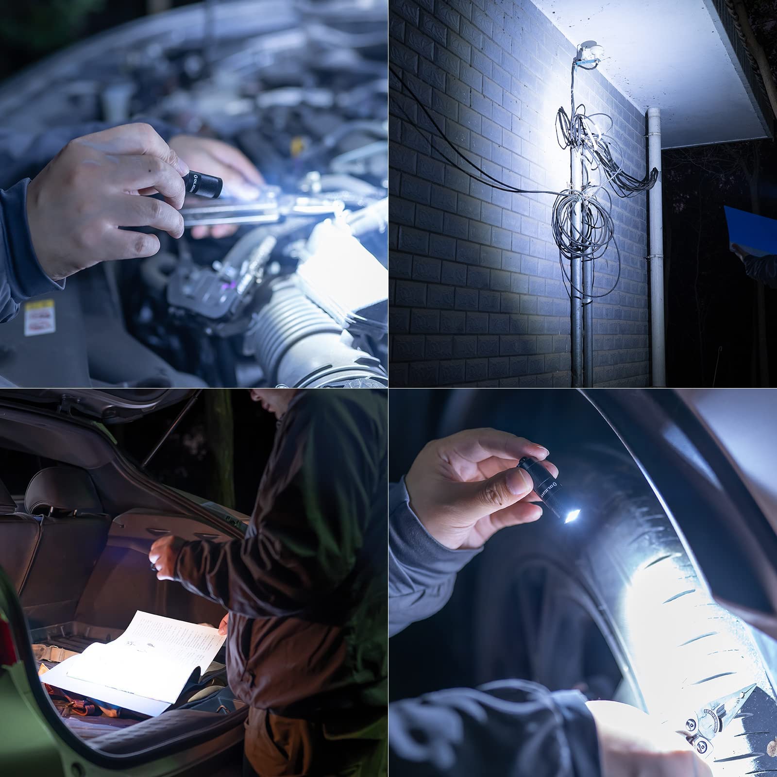 OLIGHT I1R II Pro EOS Mini latarka LED 180 lumenów Super jasna lampa ręczna ładowana przez USB Brelok do kluczy, IPX8 i 1,5 m ochrony przed upadkiem małe lampy czarny