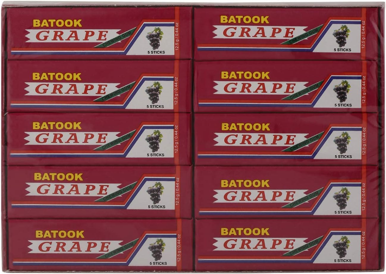 Batook Grape Chewing Gum 5 Sticks (Pack of 20)