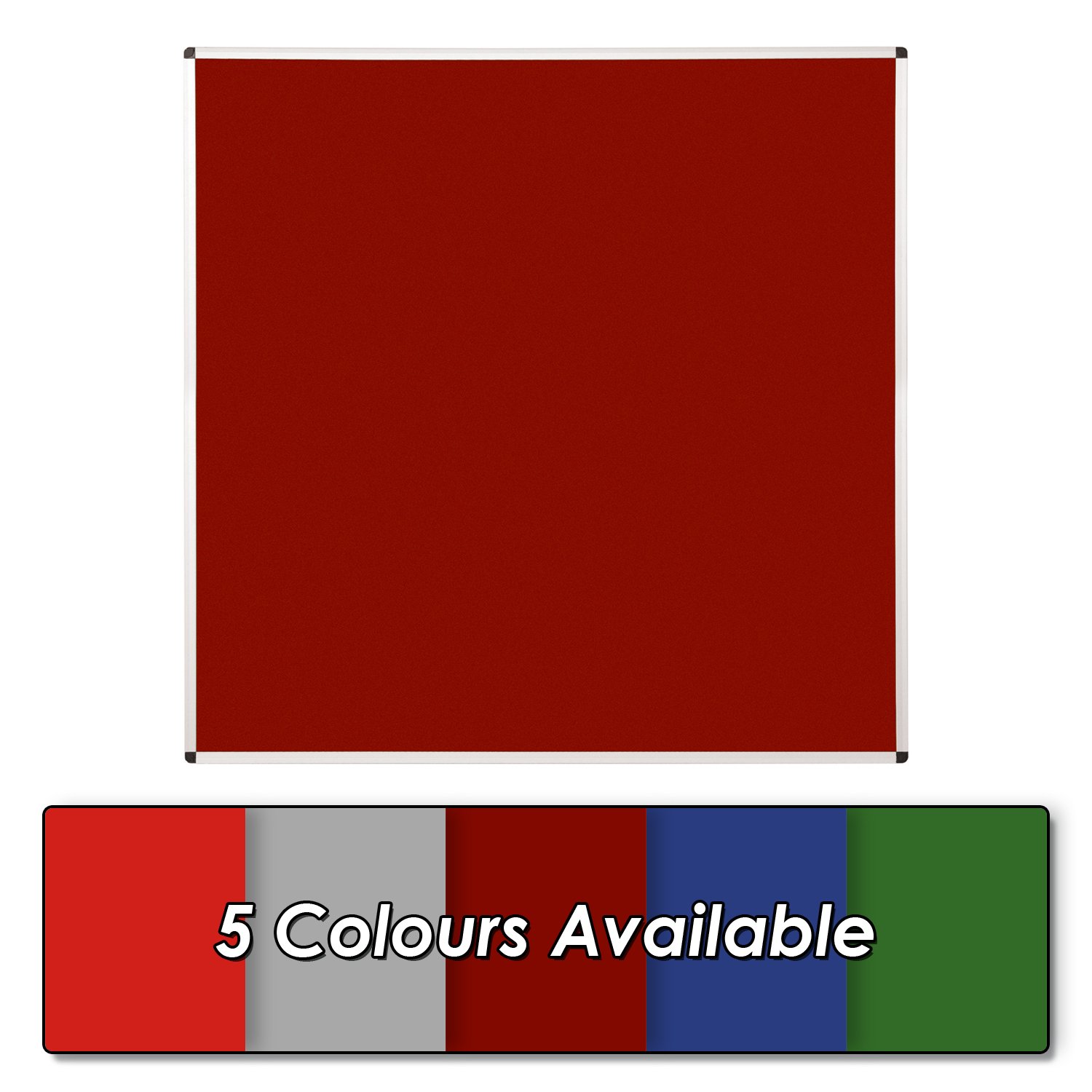 Wonderwall Aluminium Frame Burgundy Noticeboard, 120 x120 cm, Premium Anti-Fade Pinboard,Ideal for School, Office, Hubs & Venues — image 1