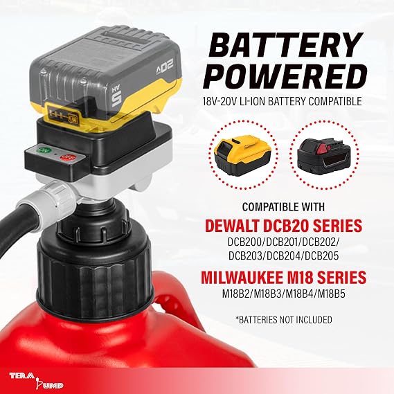TERA PUMP Cordless Battery Powered Liquid Transfer Pump (4.0 GPM)