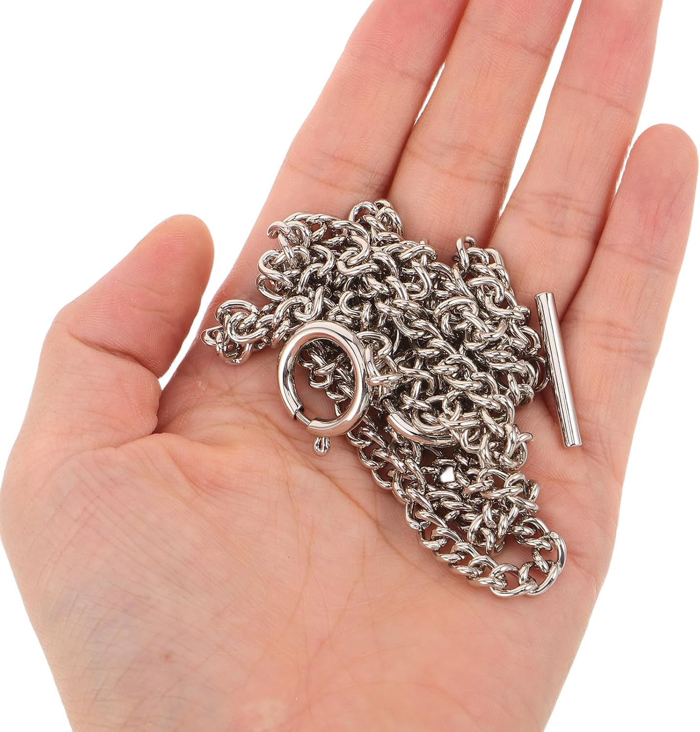 Didiseaon 2pcs Retro Pocket Watch Chain with Clasp, 17.29 Inch Metal Fob | Formal Dinners, Easy Installation and Versatile Compatibility, Wear Resistant Finish for Enthusiasts and Retro Collectors