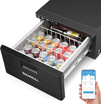12 Volt Drawer Refrigerator, 31.5L33QT Drawer Electric Cooler RV Refrigerator APP Control -4F-68F, Car Fridge Freezer for Travel Camping Road Trips Tailgating, Truck Van SUV 12/24V DC | APP Control -4F-68F, Car Fridge Freezer for Travel Camping Road Trips Tailgating, Truck Van SUV 12/24V DC