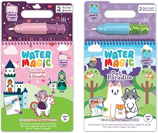 Water Magic - Scented Reusable Water Reveal Activity Books - No Mess, All Fun by Scentco (Unicorn and Pet Paradise)