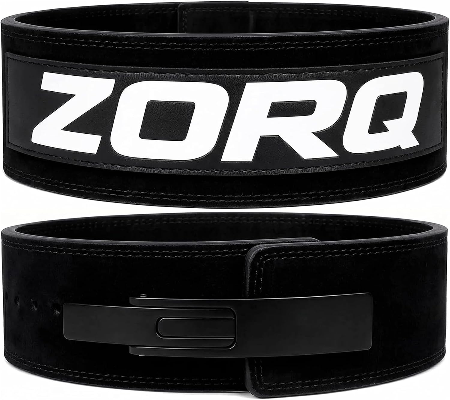 ZORQ 10mm Lever Belt Weight Lifting Belt - Genuine Leather Powerlifting Belt for Men & Women, 4 Inch Wide Gym Belt with Quick-Release Steel Lever Buckle for Squats, Deadlifts & Strength Training