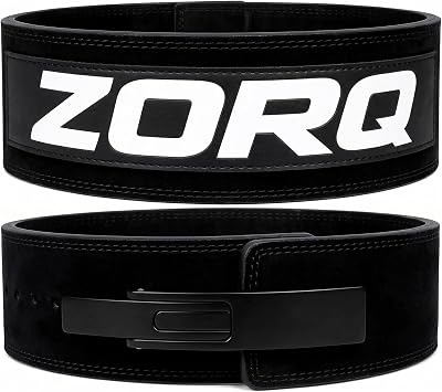 ZORQ 10mm Lever Belt Weight Lifting Belt - Genuine Leather Powerlifting Belt for Men & Women, 4 Inch Wide Gym Belt with Quick-Release Steel Lever Buckle for Squats, Deadlifts & Strength Training