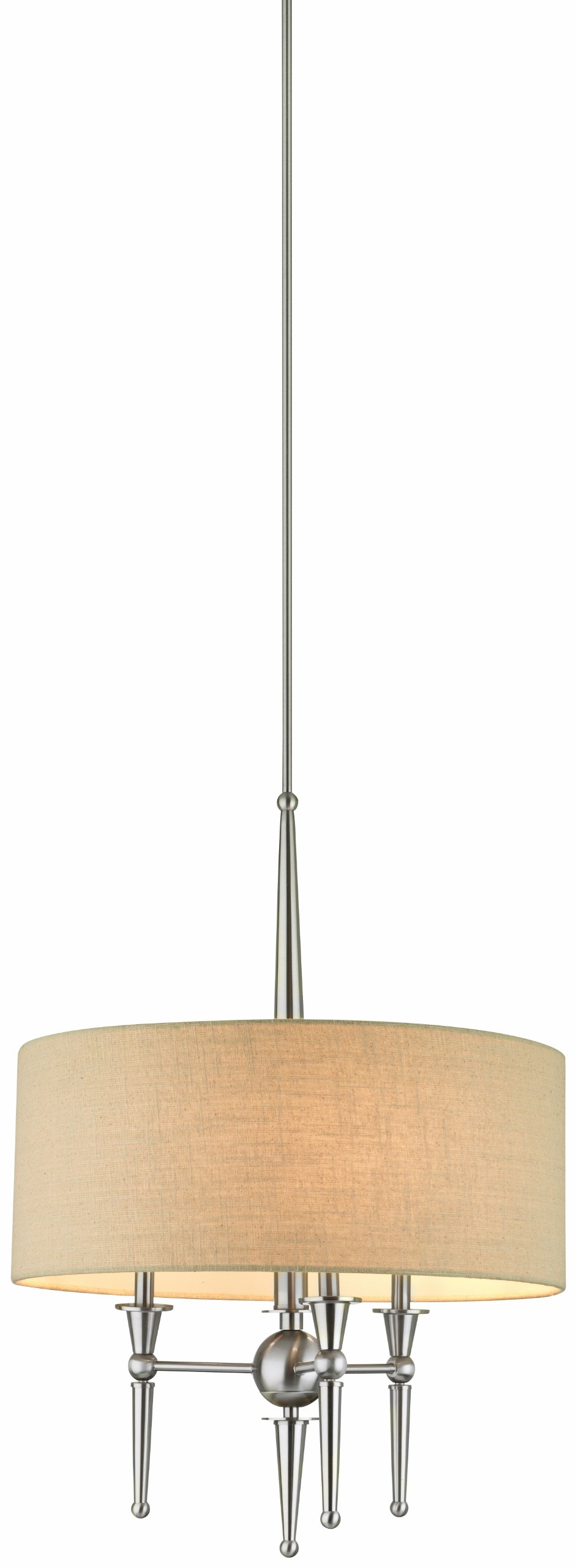 Thomas Lighting M261678 Allure 3-Light Pendant in Brushed Nickel, 24" L x 24" W x 33.5" H