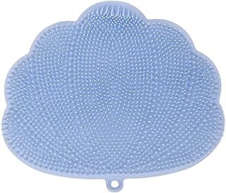 Natudeco Chuveiro Massageador Limpador Chuveiro Lavador de Pés Tapete de Massagem com Ventosa Soft Touch Lavador de Pés Massageador de Pés Ferramenta de Cuidados com os Pés Azul