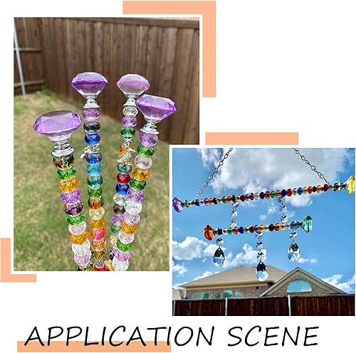 Miniatura 4 de Craftdady Cuentas de agujero grande de resina poligonal, 120 cuentas europeas espaciadoras facetadas, cuentas deslizantes para cuero, cadena de