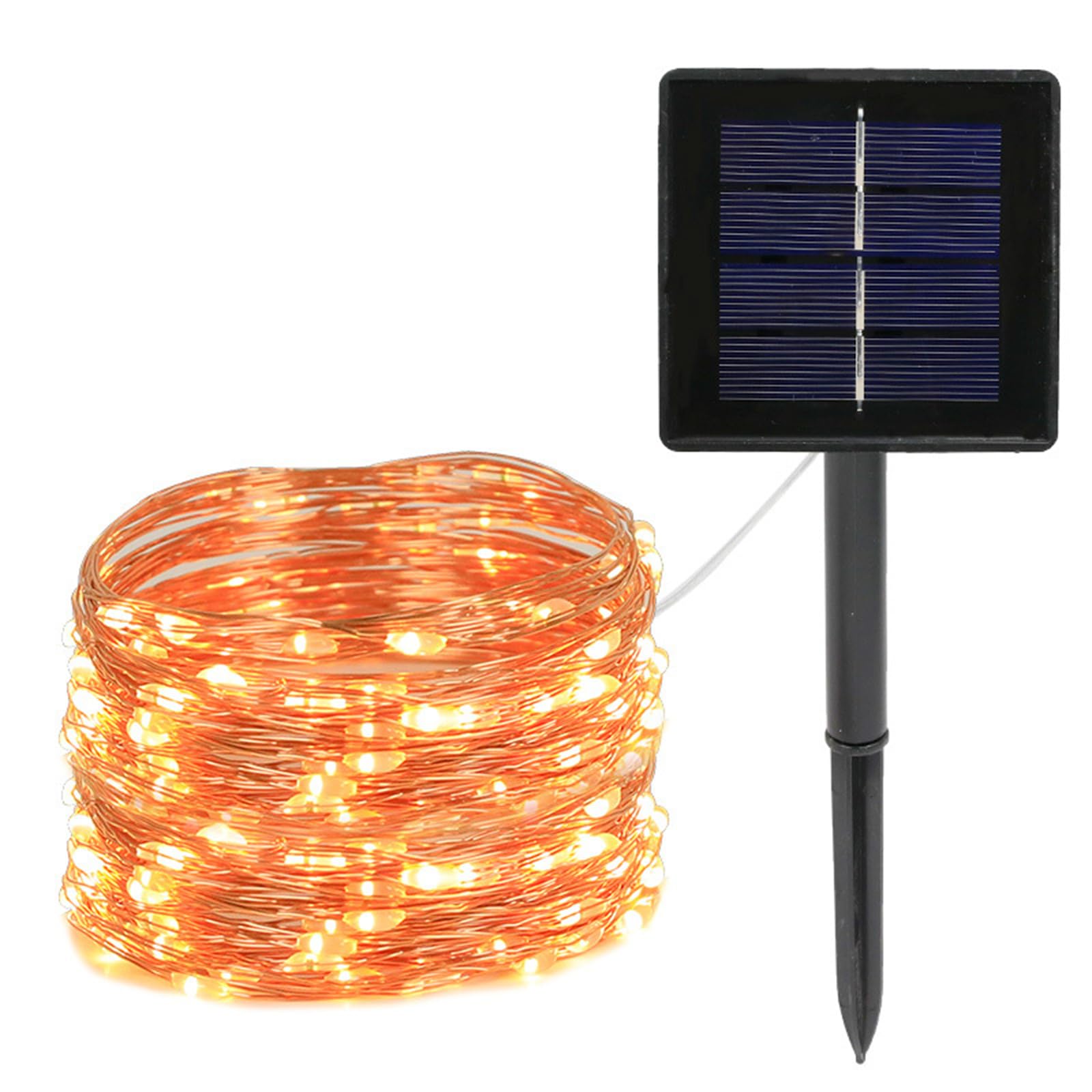 FANSU LED Garden Lights, 8 Modes Indoor/Outdoor Solar String Lights, Versatile Solar Lights Outdoor Garden, for Patio Yard Home Christmas Parties Wedding Decorations (Warm White,7m/50 LED)