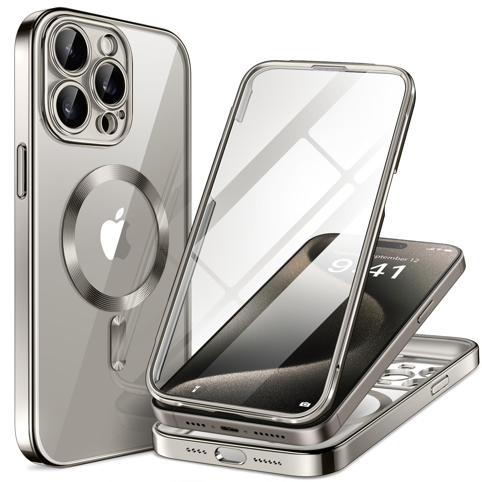 Amazon.com: BERFY Magnetic for iPhone 15 Pro Max Case, Compatible