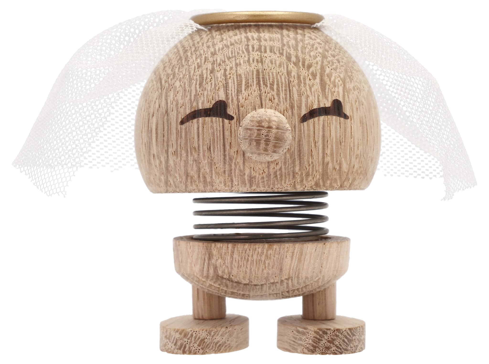 Hoptimist Brautfigur – 4,5 x 5,9 x 7,2 cm, Small, Raw Oak