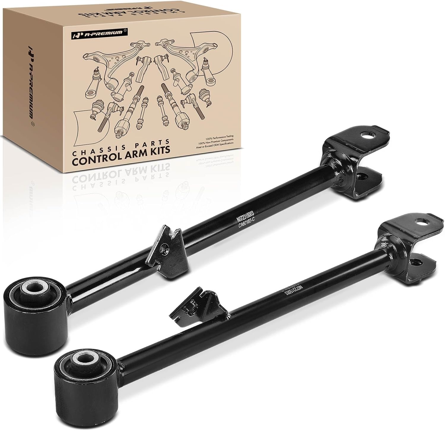 A-Premium 2 x Rear Lower Forward Control Arm with Bushing, Compatible with Honda Accord 2008-2012, Crosstour 2012-2015, Accord Crosstour 2010-2011 & Acura TL 2009-2014
