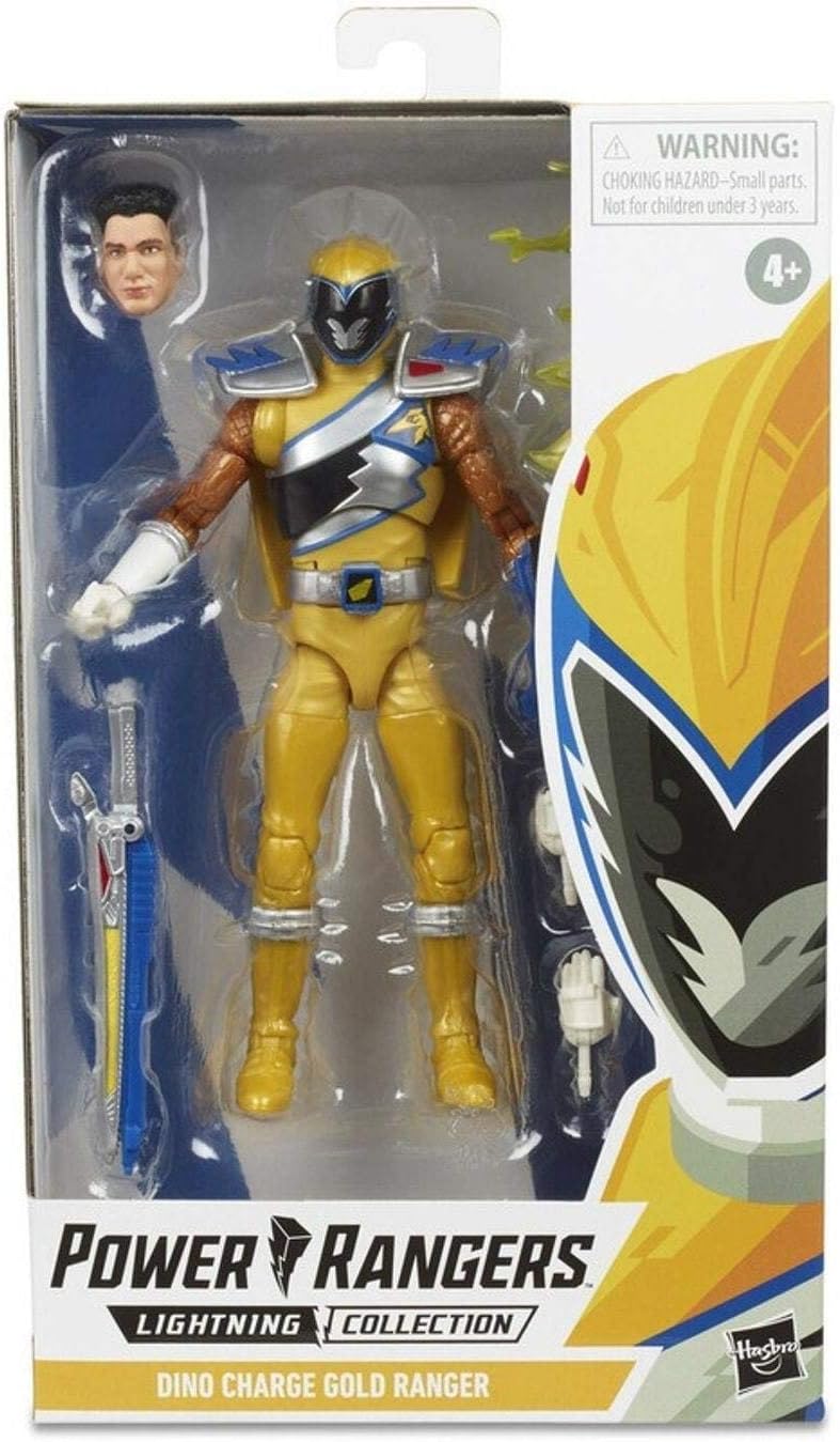 Power Rangers Lightning Collection 6" Dino Charge Gold Ranger Collectible Action Figure Toy with Accessories