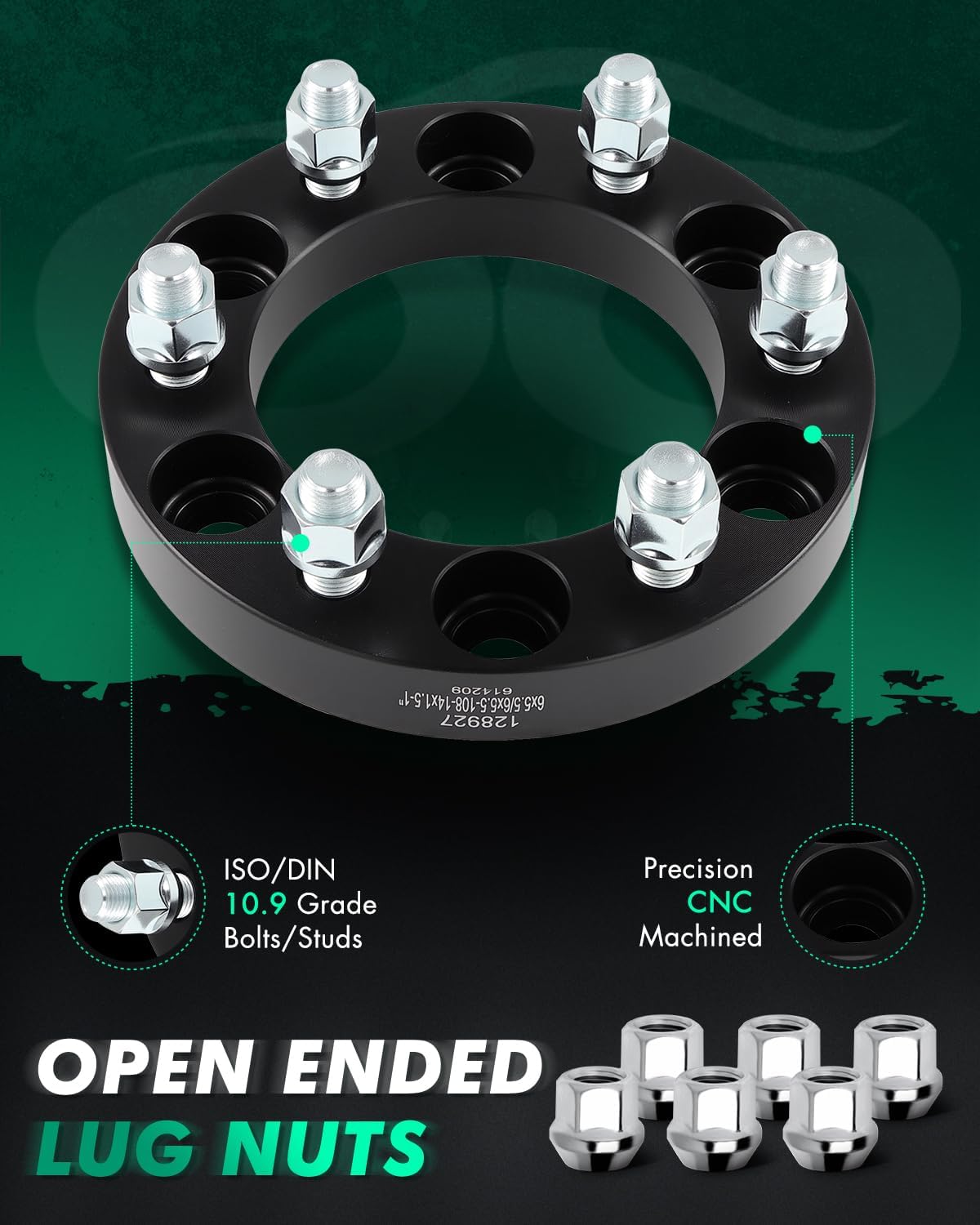 SCITOO 2Pcs 6x5.5 Wheel Spacers 1" Bore 108mm Studs 14x1.5 6Lug Wheel Spacers Fit for Cadillac Escalade 1999-2000 2002-2023 for Cadillac Escalade ESV 2023