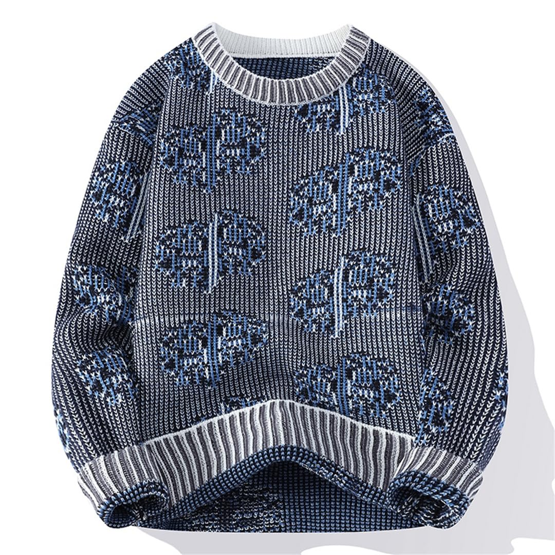 Maglione Pullover Classico da Uomo Maglione Invernale Lavorato A Maglia Alta