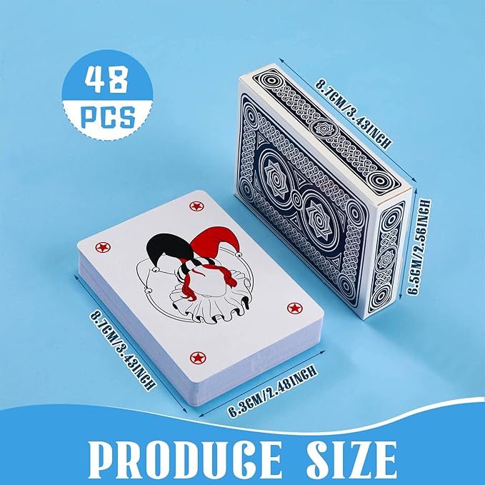 Juego de 12 Barajas de Naipes Tamaño Póker Zubebe miniatura 3