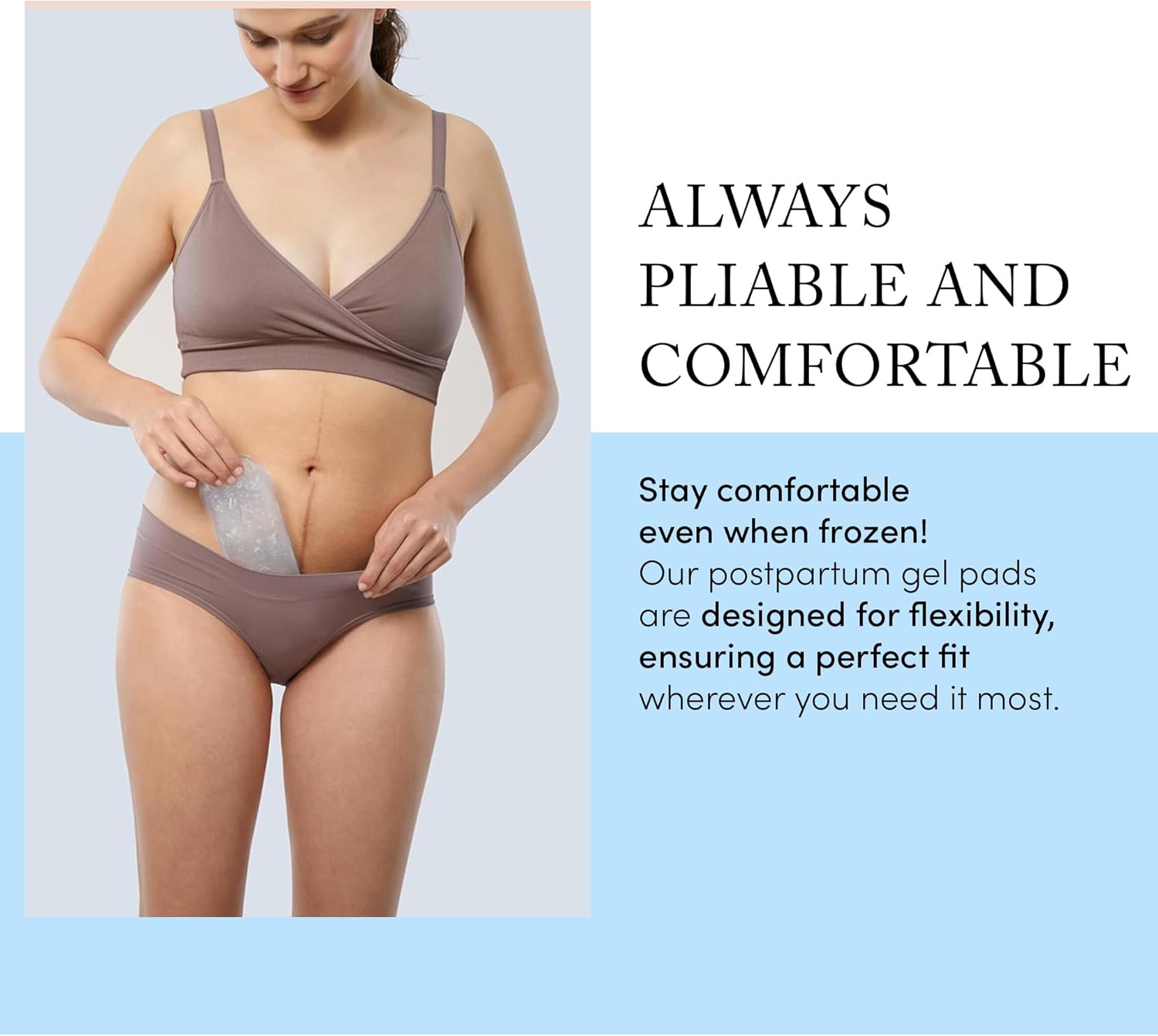 Cool Mom by Ingrid & Isabel Reusable Perineal Ice Pack – Postpartum Cooling & Heating Pad for Vaginal Delivery Recovery, C-Section Relief, Swelling & Pain Soothing Gel Pack for Women