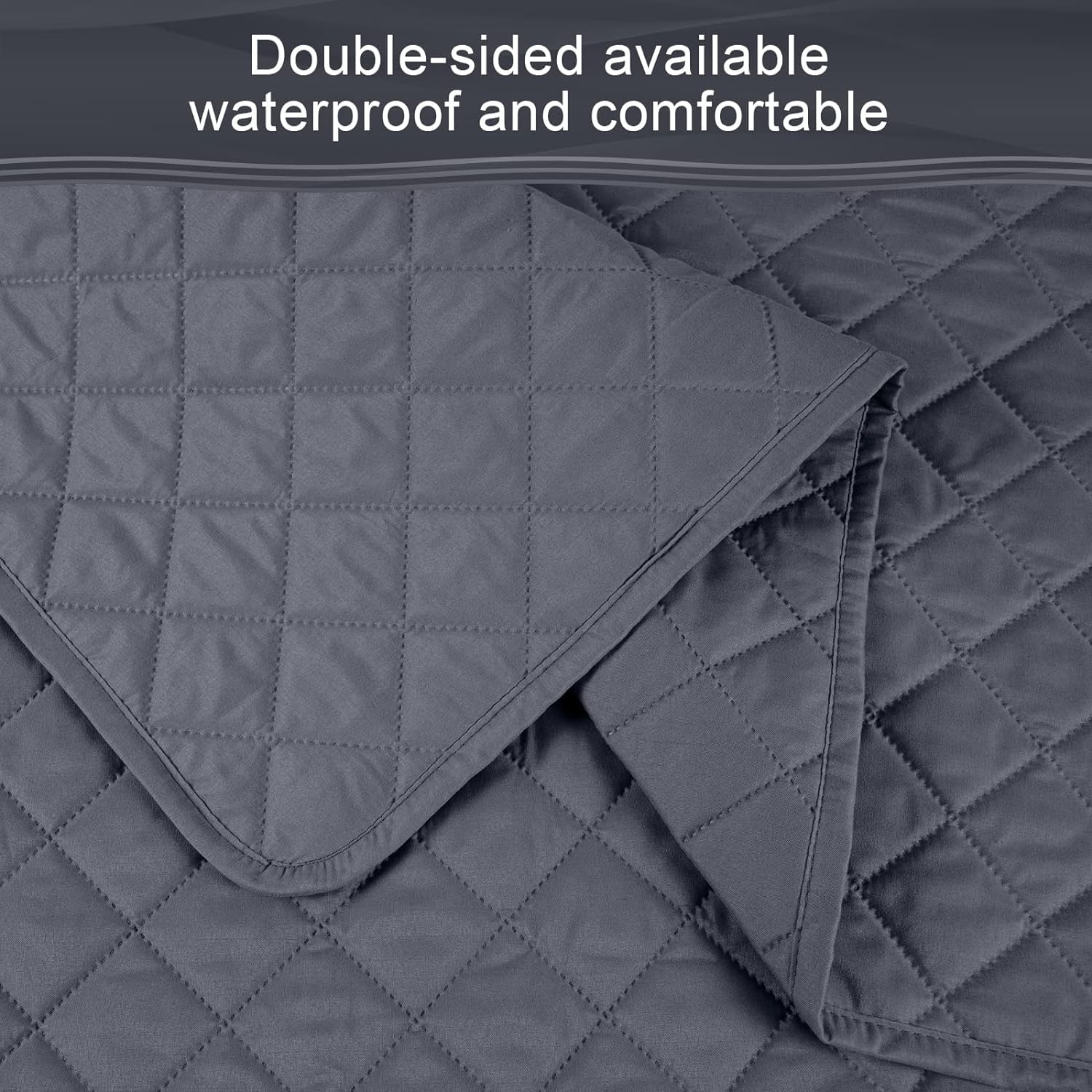 TAOCOCO Copridivano con Penisola 2 Posti (L 200 CM), Destra/Sinistra Universale Reversibile Impermeabile, Copridivano Chaise longue Antigraffio, Copridivano Angolare - Grigio Scuro