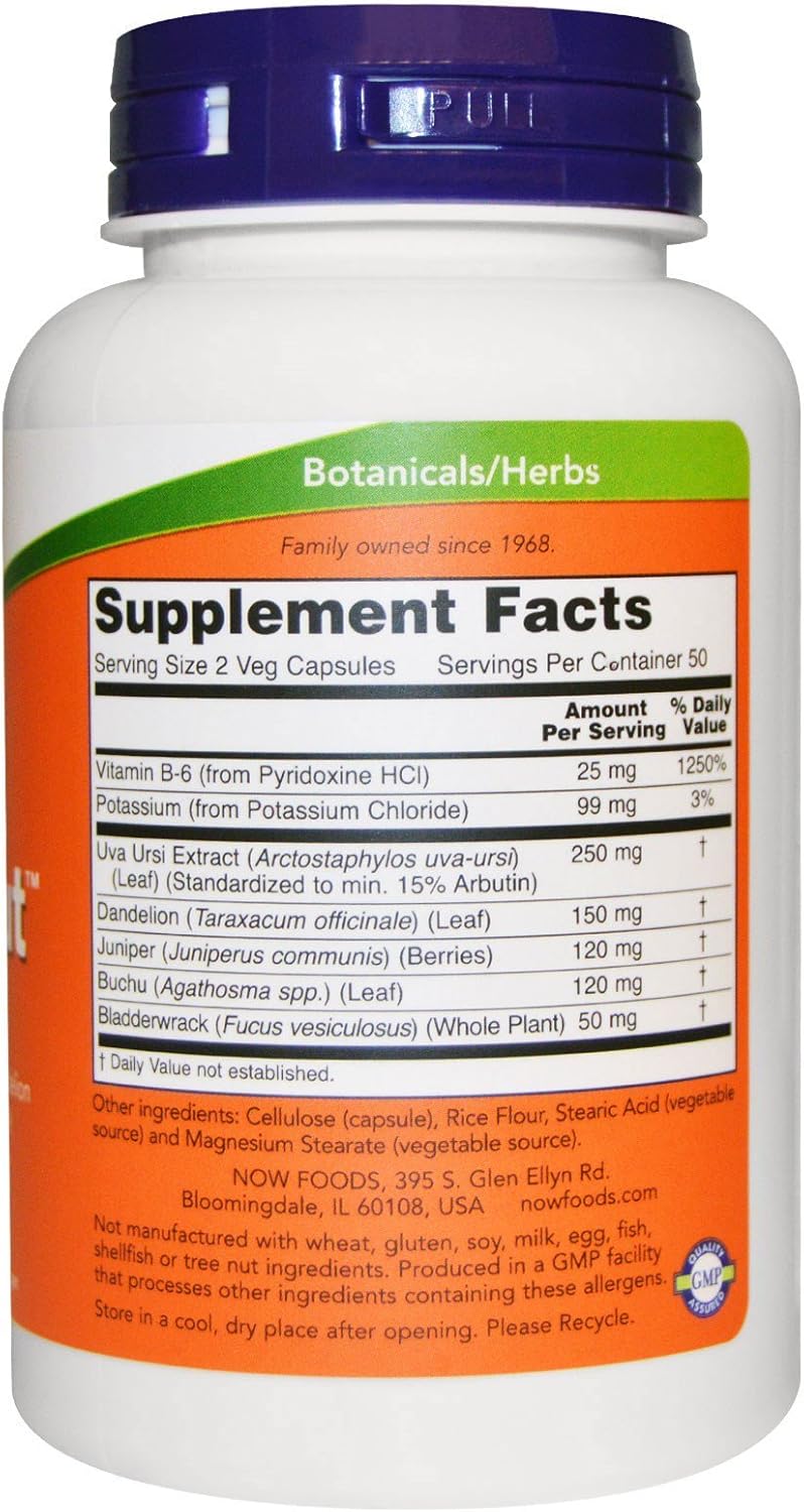 Now Foods, (2 Pack) Water Out, Fluid Balance, 100 Veggie Caps