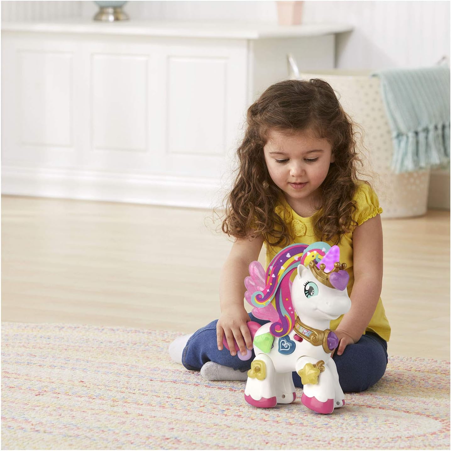 VTech Starshine the Bright Lights Unicorn , Blue : Toys & Games