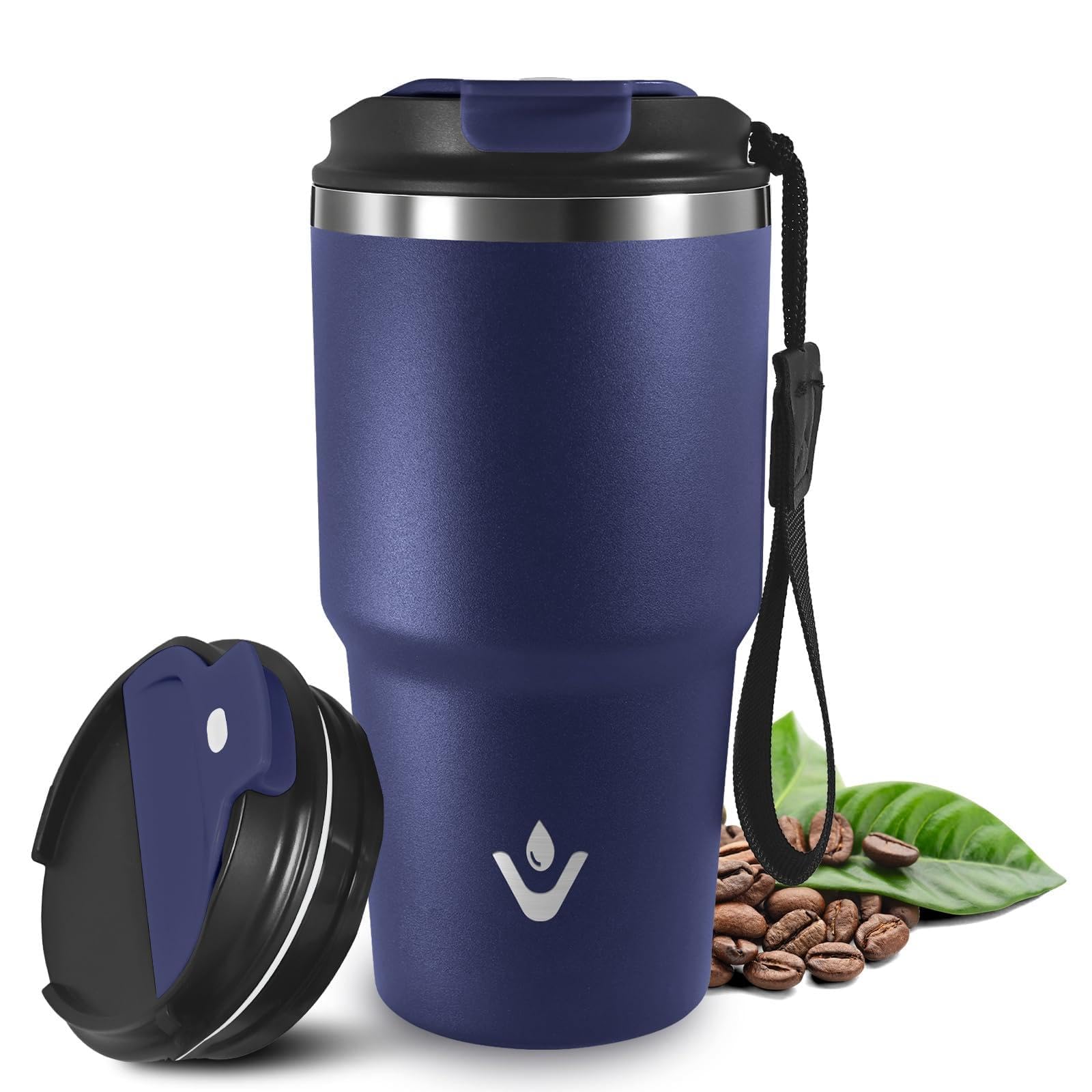 Grsta 20oz Thermal Mug, Leak Proof Coffee Thermos, Vacuum Insulated Stainless Steel, Portable Airtight Thermal Tumbler, Thermal Tumbler for Hot and Cold Drinks