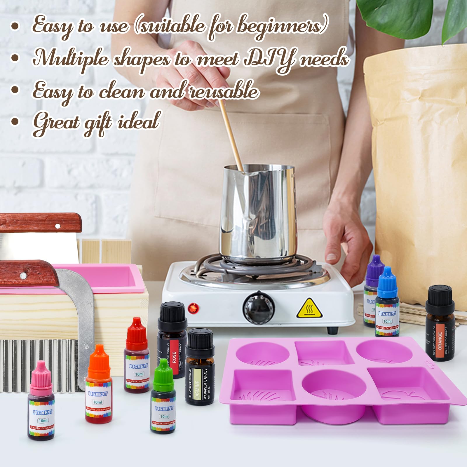 MuseLuxe Kit de fabricación de jabón para manualidades