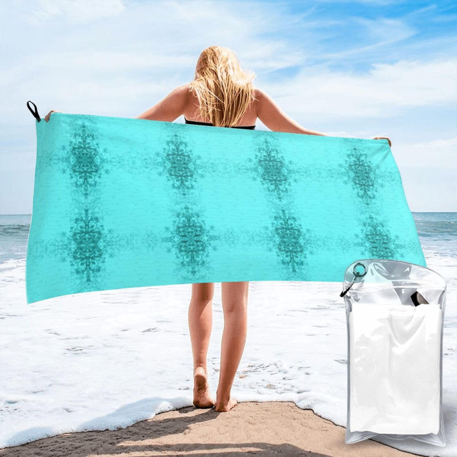 Serviette de voyage bleu sarcelle idéale pour le camping actif