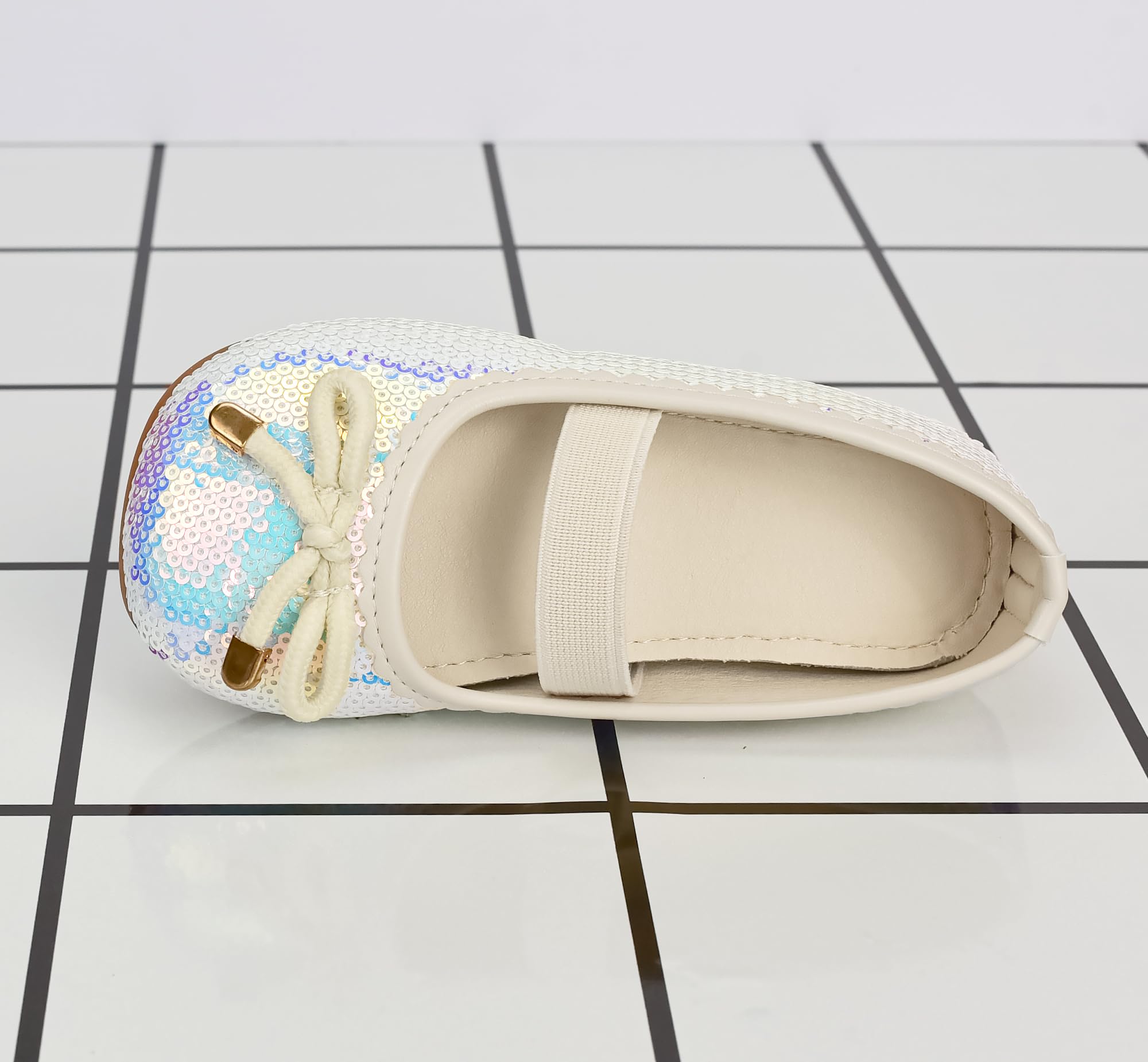 Scarpe Principessa Glitterate per Ragazza Bambina Bimba, Scarpe Cosplay con Paillettes Eleganti per Festa Cerimonia