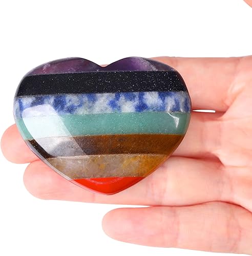 Miniatura 4 de MAIBAOTA Corazón de cristal de 1.772 in, cristales curativos grandes, piedra de amor, piedra natural de reiki, regalos para mamá, día de la madre,