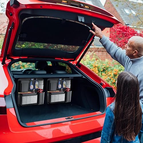 Miniatura 2 de Trunk Storage Organizer,Vehicle Seatback Divided Bag  Multifunctional Car Backseat Trunk Leather Storage Bag for Camping Travel