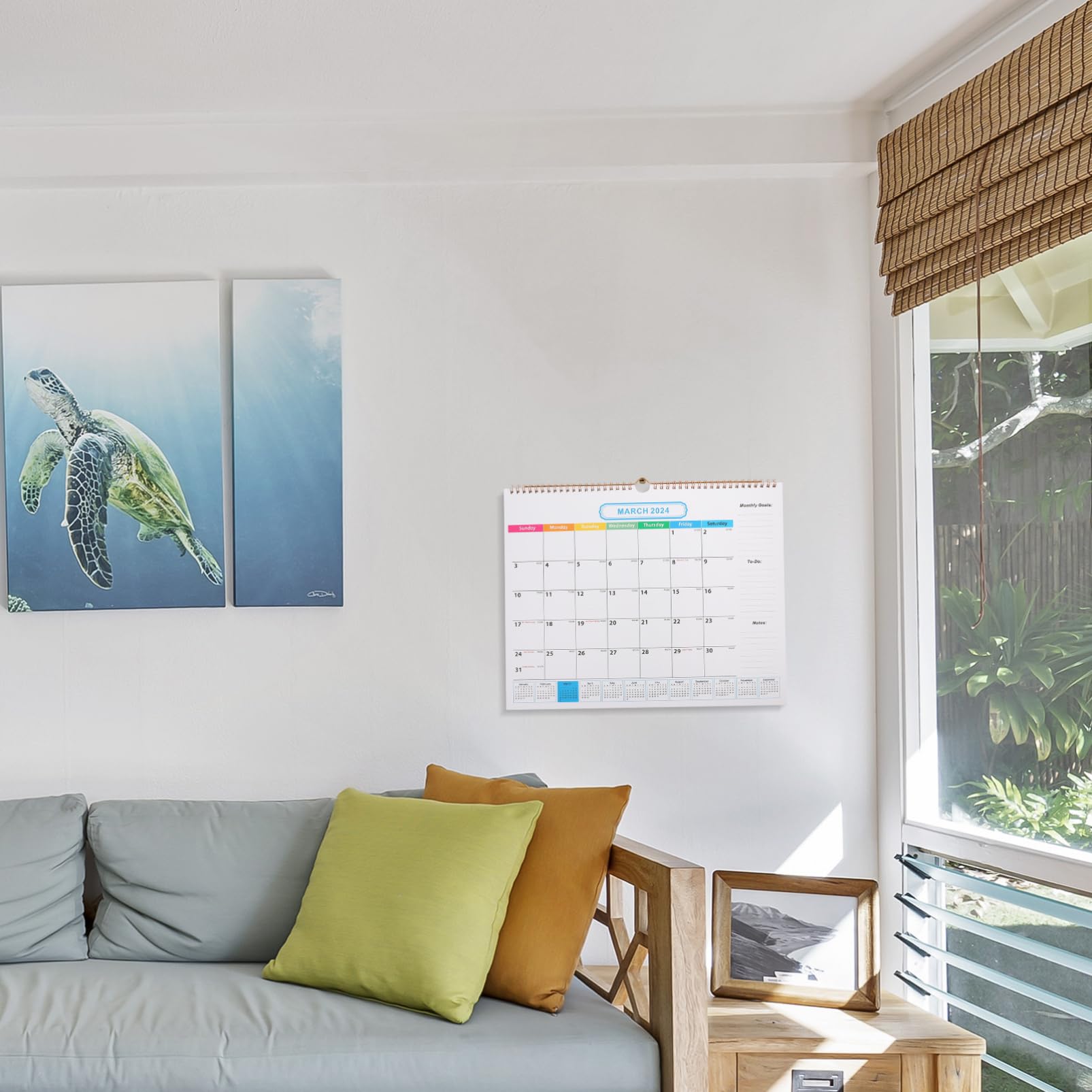 VILLCASE 4stücke Wandkalender Monate Monatskalender Mit Handlichem Design Für Schule Büro Und Zuhause Mit Für Persönliche Notizen Und Langlebig Und Leicht Abreißbar