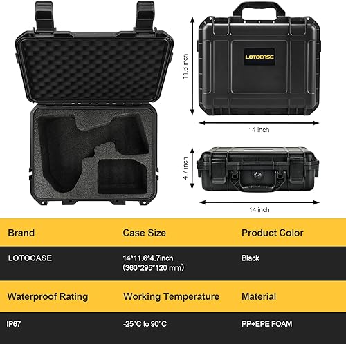 Miniatura 6 de Funda para llave de impacto y dinamométrico Dewalt - Caja de herramientas dura impermeable para juego Dewalt, bolsa de kit combinado de herramientas